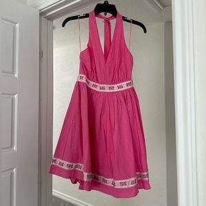 Dress size small, pink, never worn, purchased from Red Dress Boutique